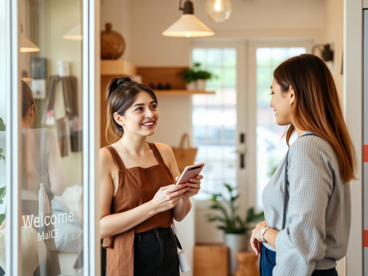 Empreendedora em seu negócio físico